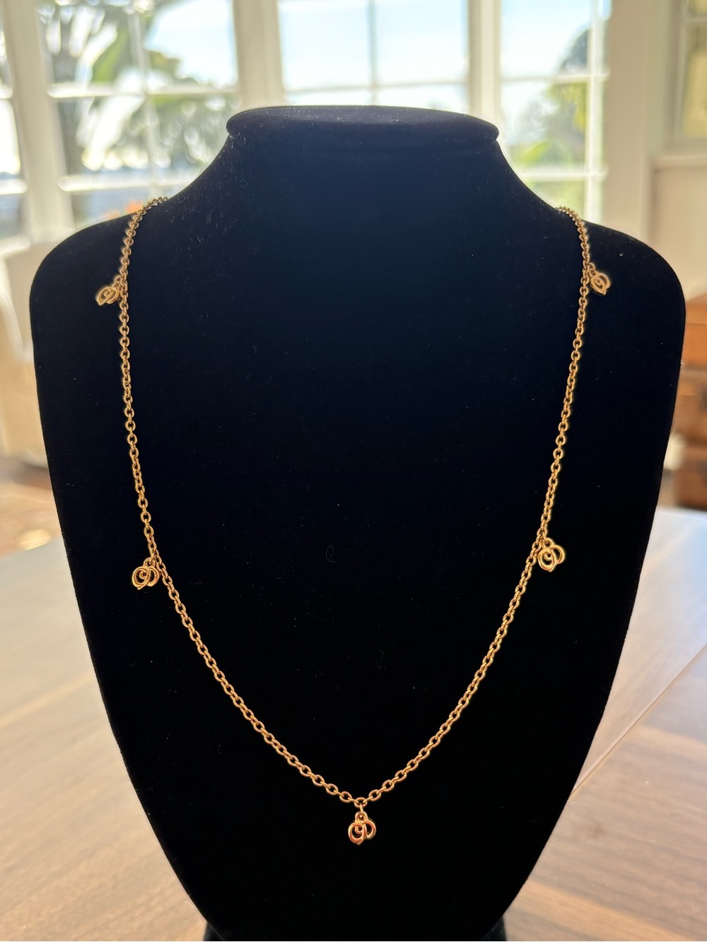 RARE Christian Dior Delicate Charm Pendant Necklace